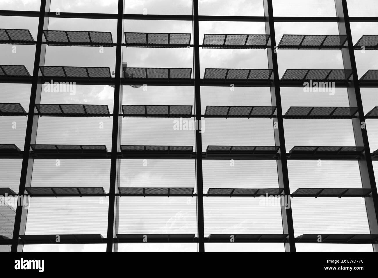 Flughafen-Panel Windows closeup Stockfoto