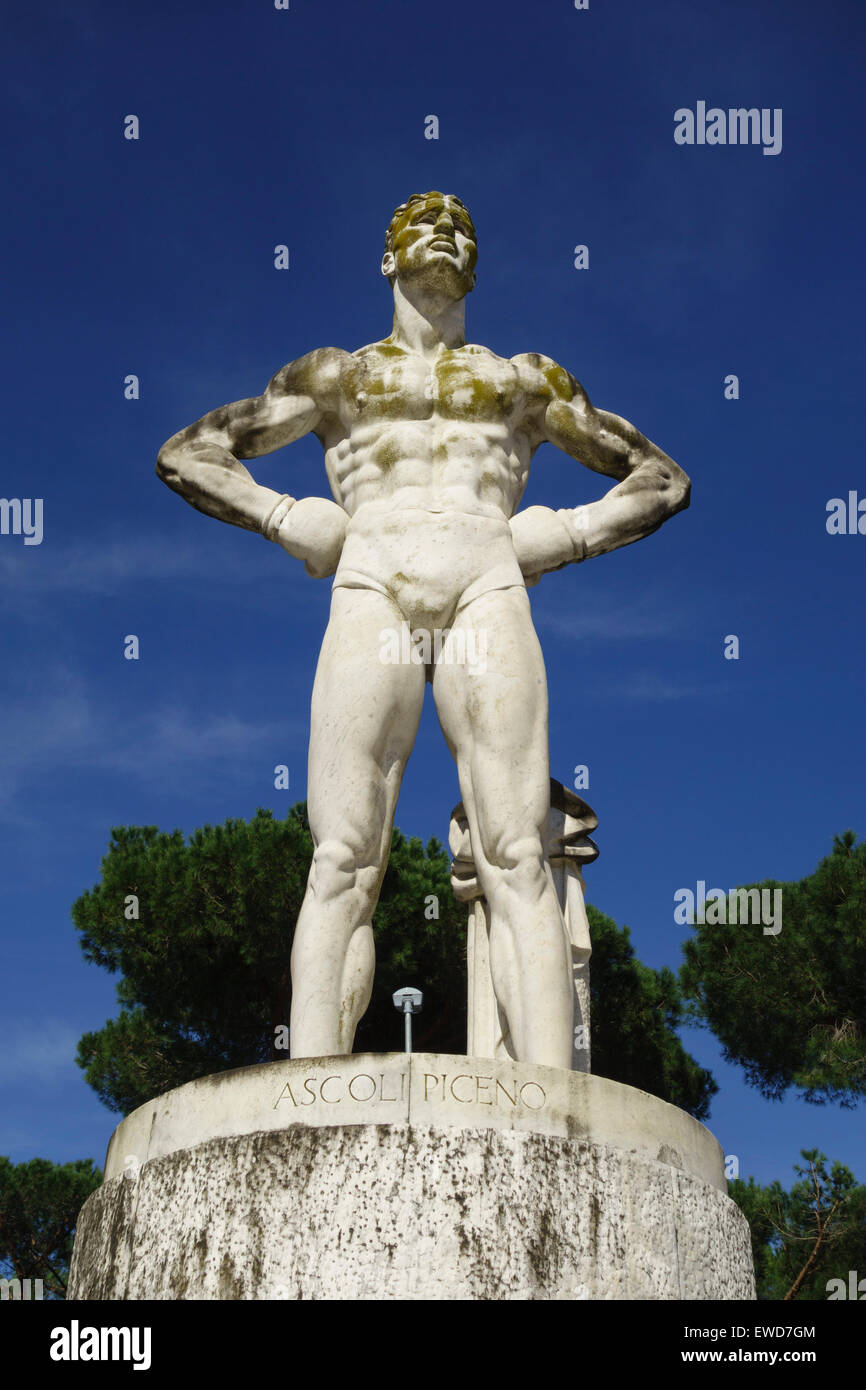 Stadio dei Marmi Sportstadion, erbaut in den 1920er Jahren Foro Italico, Rom Italien Stockfoto