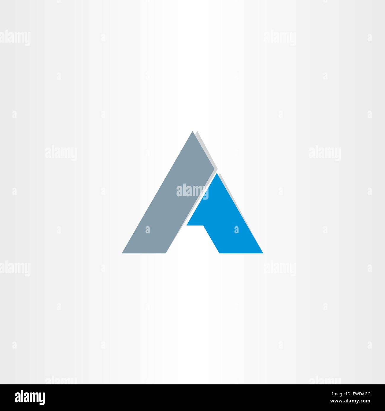 blauer Brief in schwarz ein Geschäft-Icon-design Stock Vektor