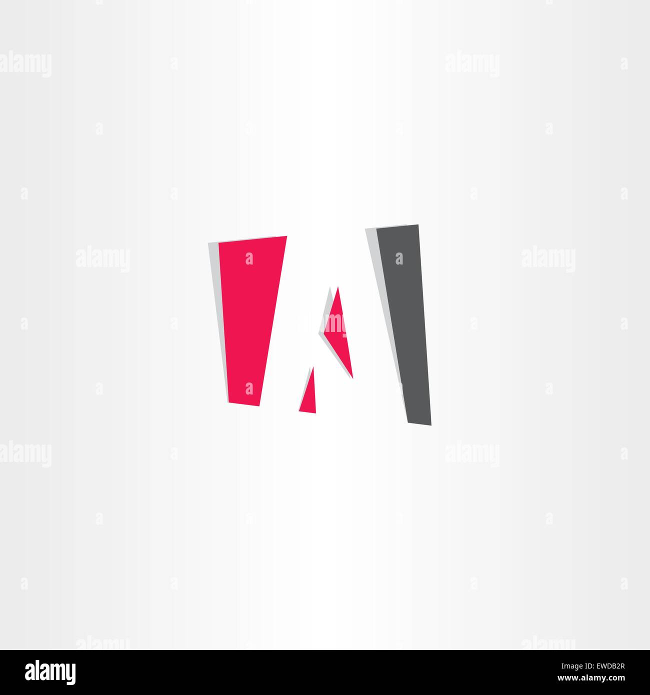 rote schwarze Buchstaben ein Business-Symbol-design Stock Vektor