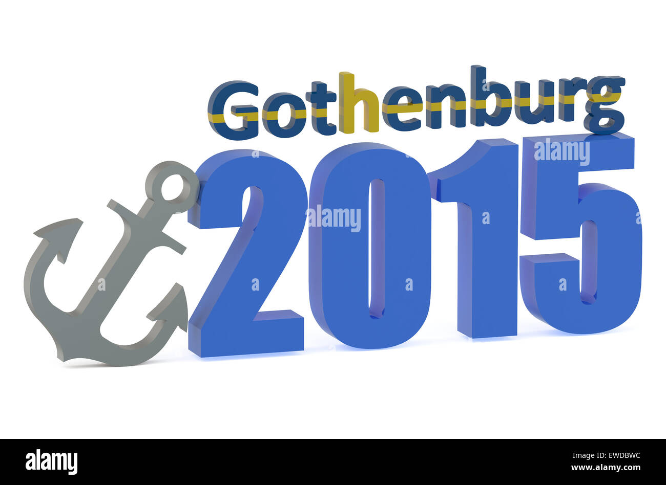 Das Volvo Ocean Race, Göteborg 2015 isoliert auf weißem Hintergrund Stockfoto