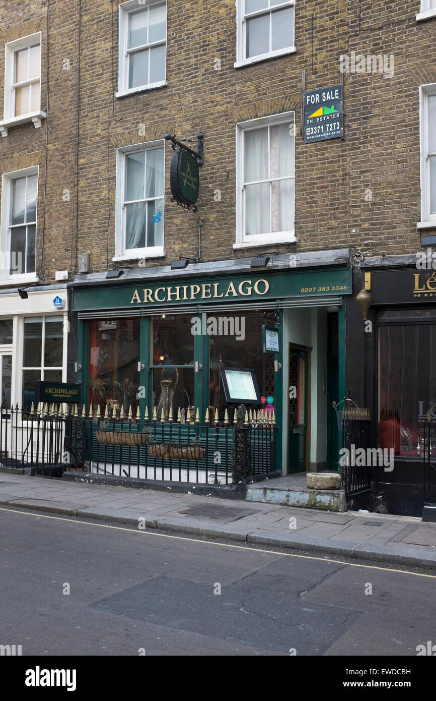 Archipel Restaurant Cleveland Street London Stockfoto