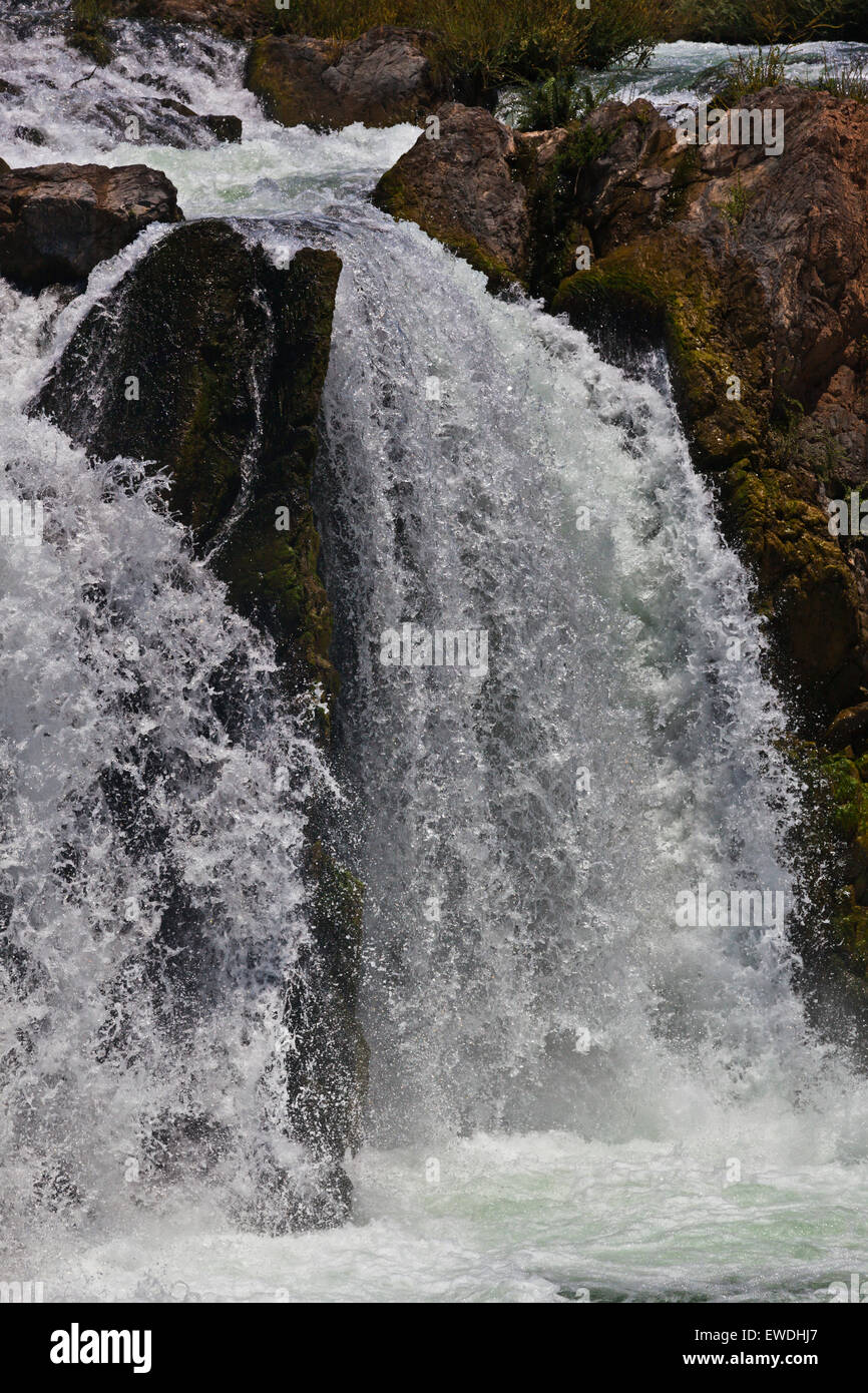 Der TAM I DAENG Wasserfall ist abseits der ausgetretenen Pfade auf dem MEKONG RIVER in den 4 tausend Inseln in der Nähe (Si Phan Don) getan KHO Stockfoto