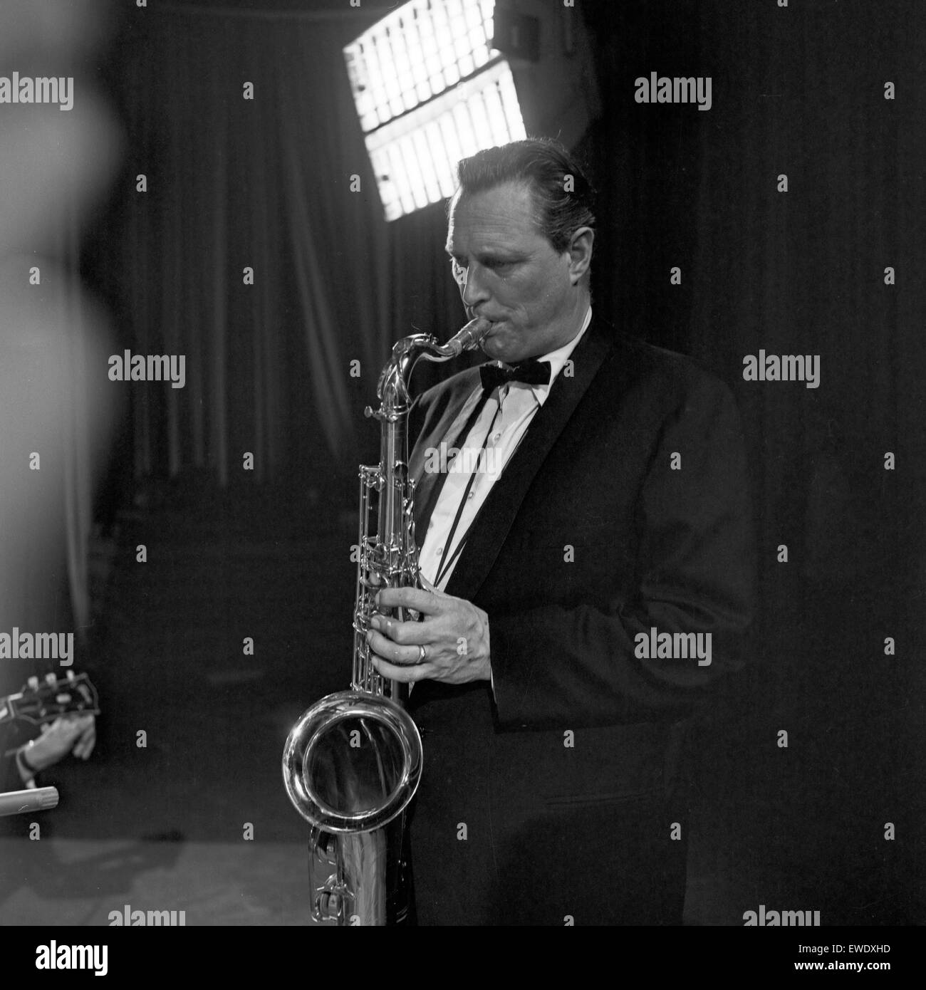 Jazzsession in Hamburg, Deutschland, 1960er Jahre. Jazz-Session in Hamburg, Deutschland der 1960er Jahre. Stockfoto