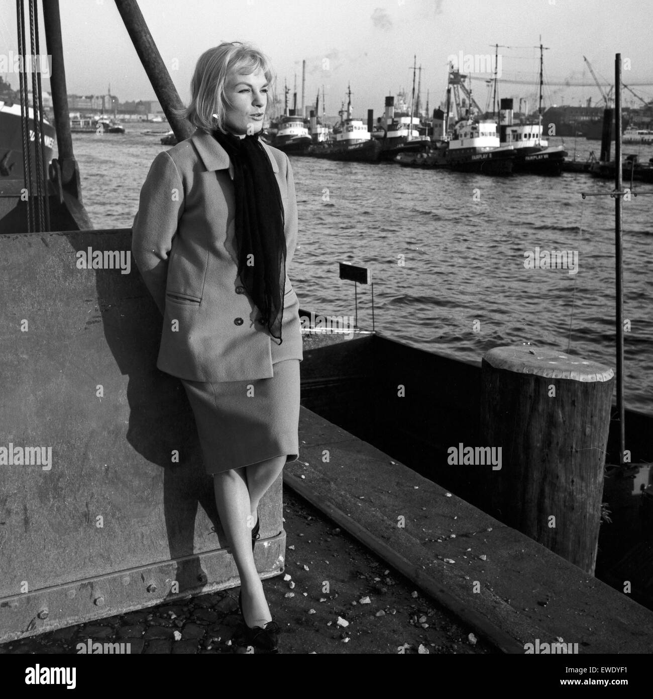 Deutsche Fictitious character Kerstin de Ahna in Hamburg, Deutschland 1960er Jahre. Die deutsche Schauspielerin Kerstin de Ahna in Hamburg, Deutschland 1960. Stockfoto