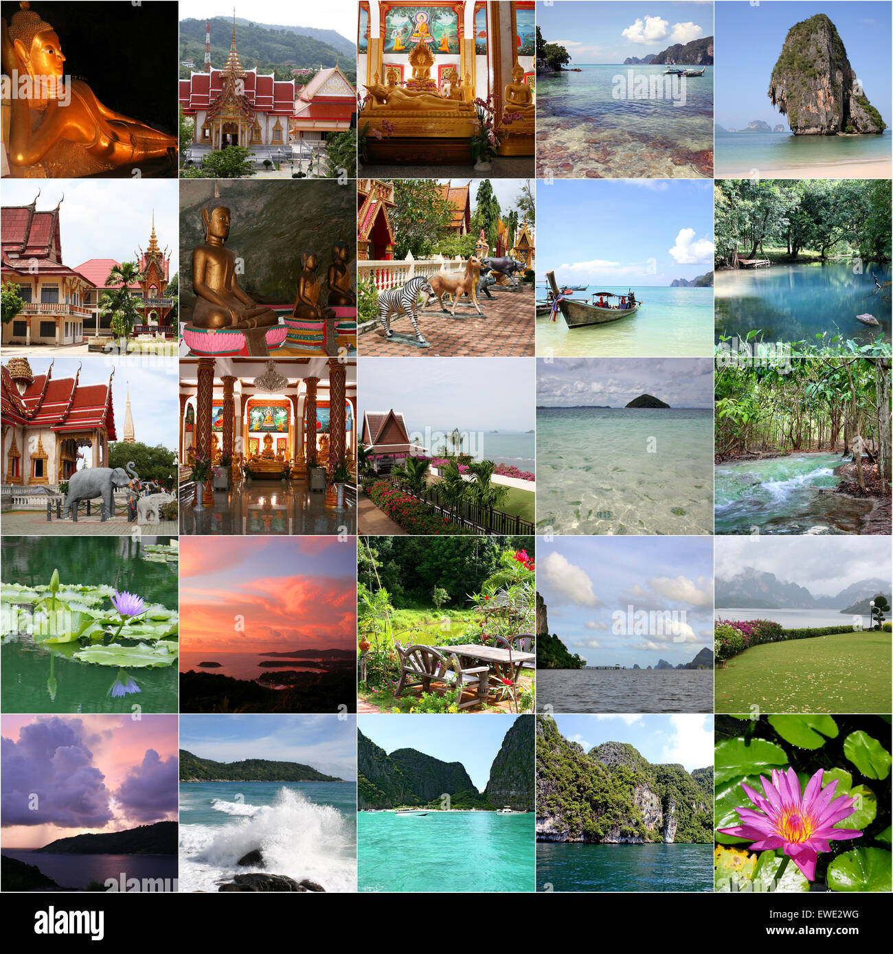 Collage aus Thailand Stockfoto