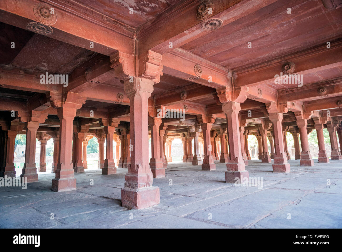 Das Panch Mahal an den verlassenen sechzehnten Jahrhundert Stadt von Fatehpur Sikri in Uttar Pradesh, Indien Stockfoto