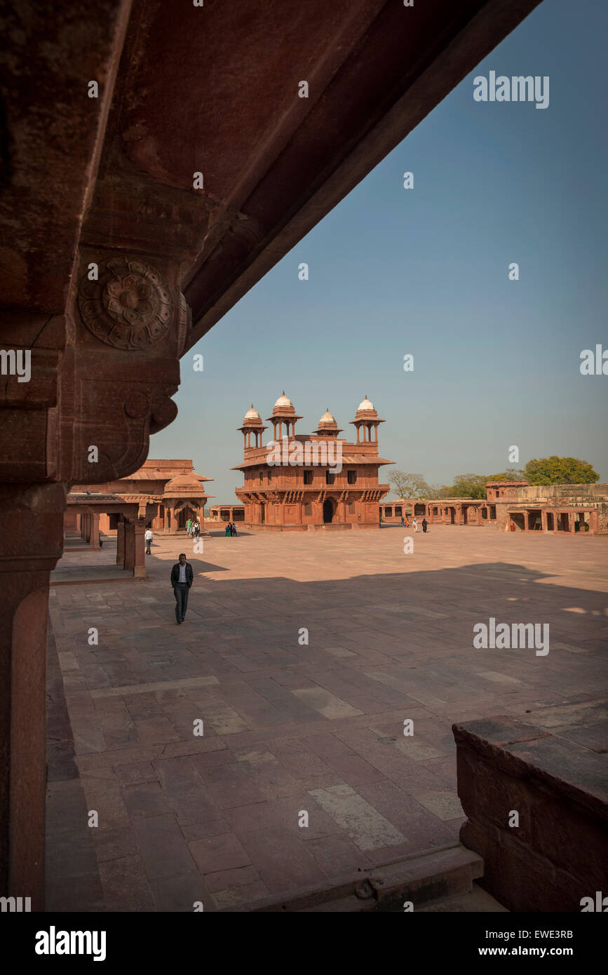 Die verlassenen sechzehnten Jahrhundert Stadt Fatehpur Sikri in Uttar Pradesh, Indien Stockfoto