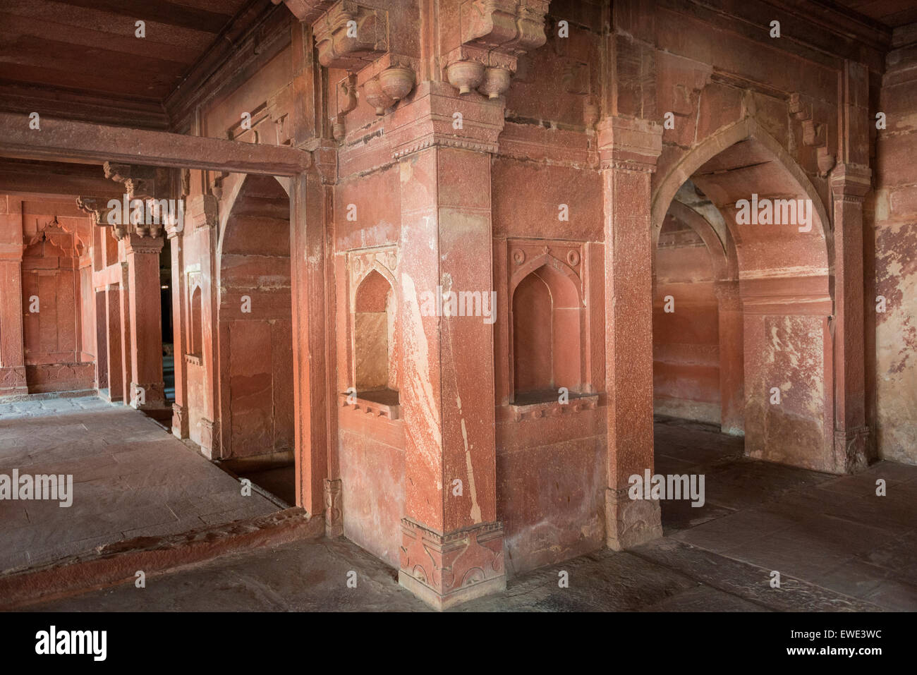 Die verlassenen sechzehnten Jahrhundert Stadt Fatehpur Sikri in Uttar Pradesh, Indien Stockfoto