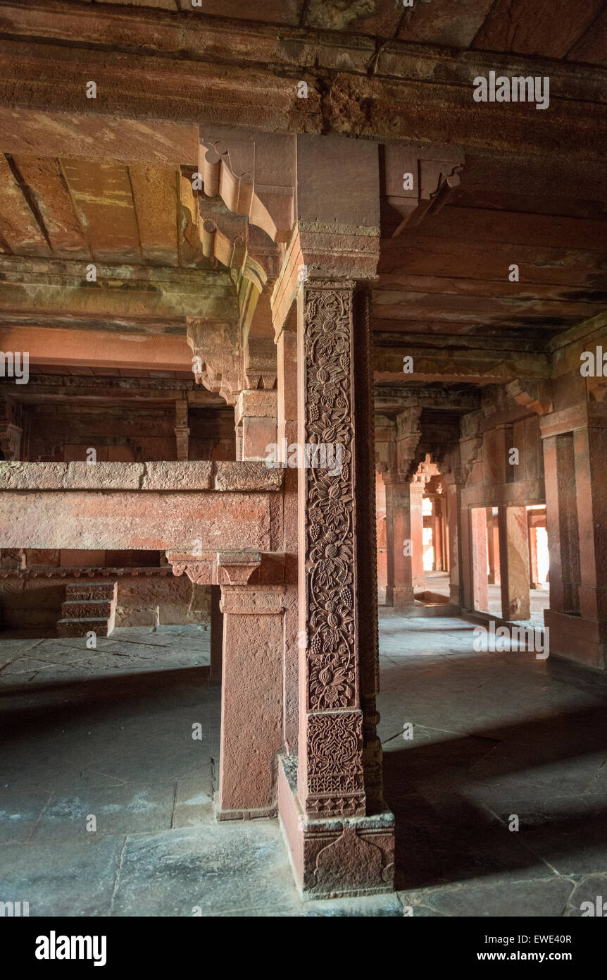 Die verlassenen sechzehnten Jahrhundert Stadt Fatehpur Sikri in Uttar Pradesh, Indien Stockfoto