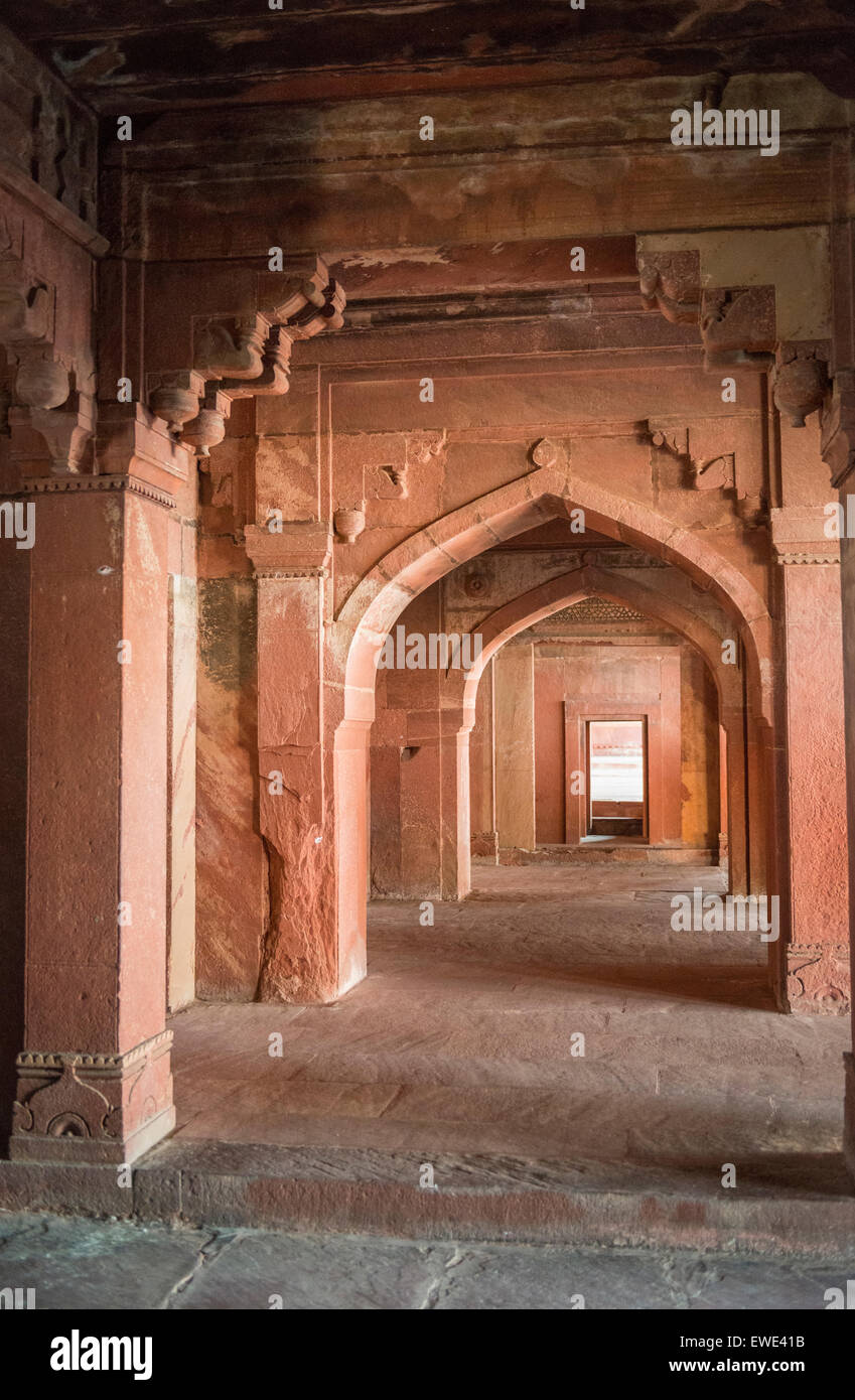 Die verlassenen sechzehnten Jahrhundert Stadt Fatehpur Sikri in Uttar Pradesh, Indien Stockfoto