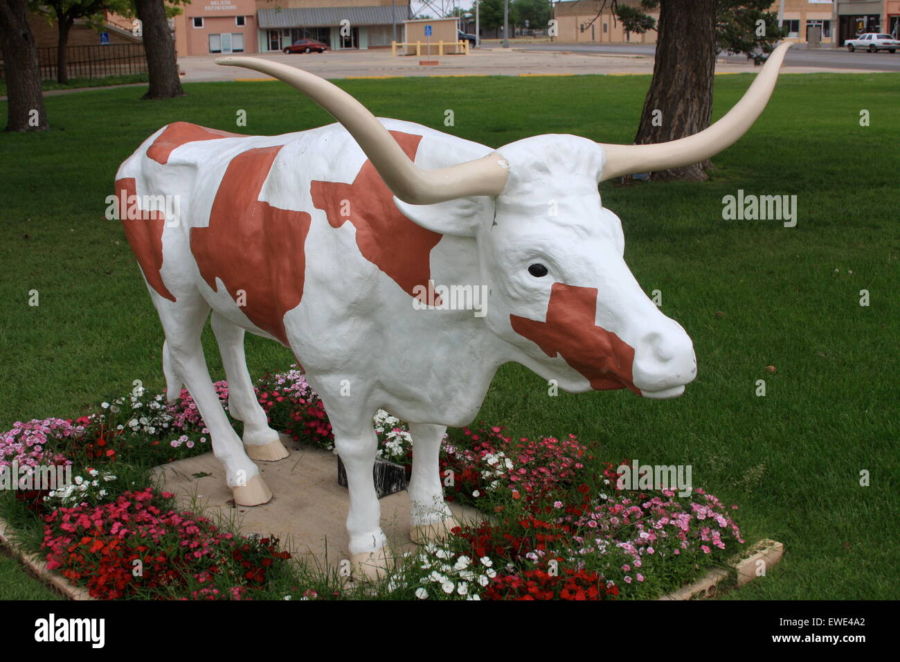 Modell Kuh in einer texanischen Kleinstadt Stockfoto