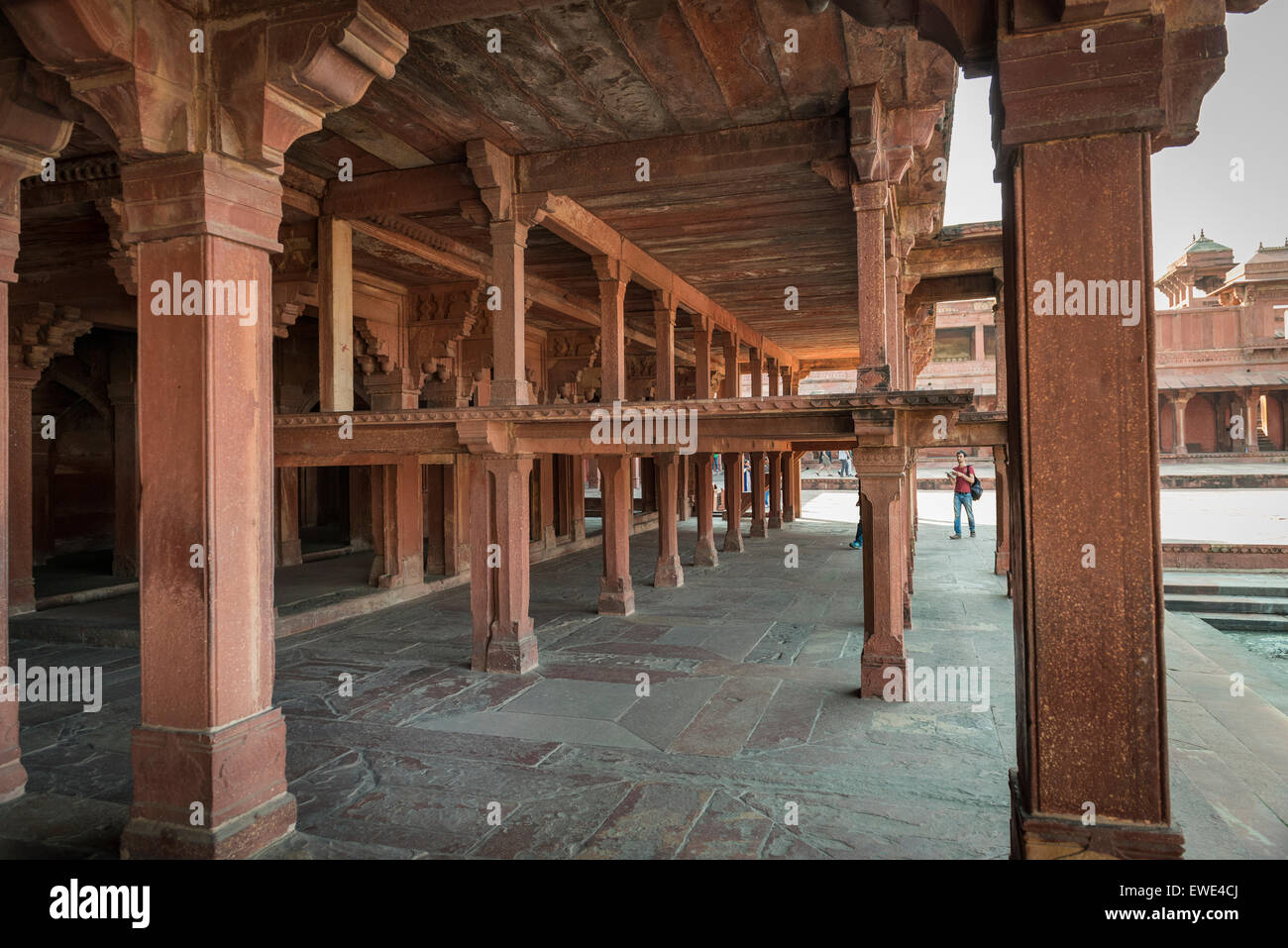 Die verlassenen sechzehnten Jahrhundert Stadt Fatehpur Sikri in Uttar Pradesh, Indien Stockfoto