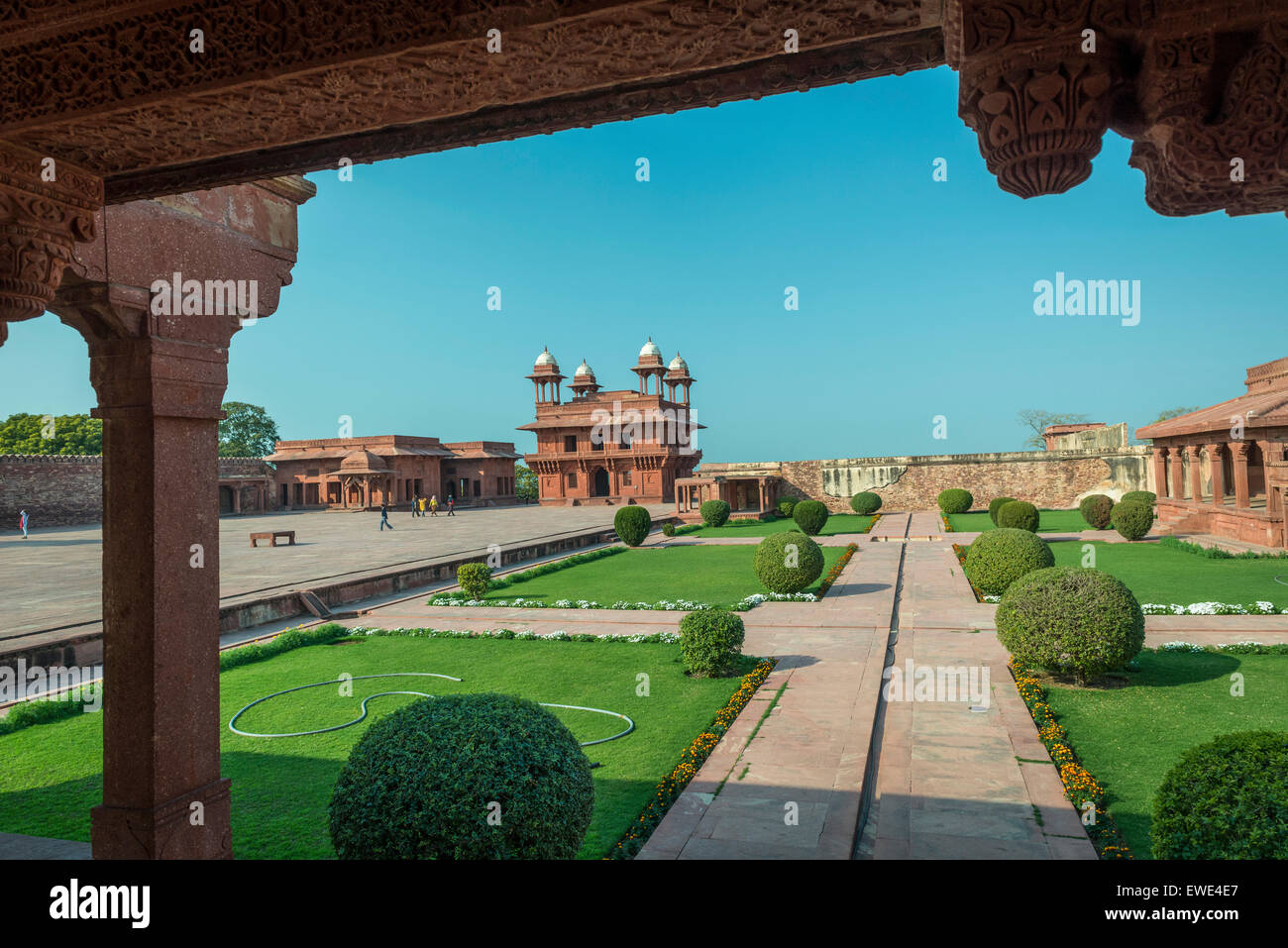 Die verlassenen sechzehnten Jahrhundert Stadt Fatehpur Sikri in Uttar Pradesh, Indien Stockfoto
