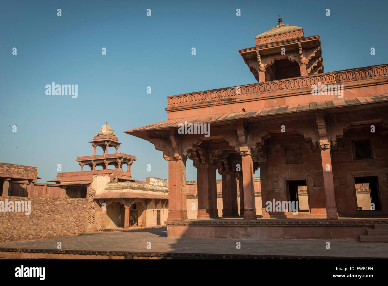 Die verlassenen sechzehnten Jahrhundert Stadt Fatehpur Sikri in Uttar Pradesh, Indien Stockfoto