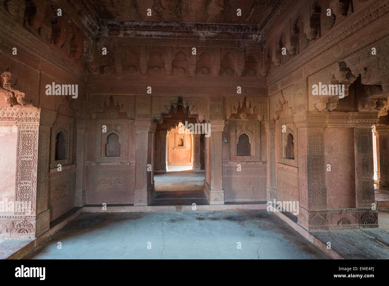 Die verlassenen sechzehnten Jahrhundert Stadt Fatehpur Sikri in Uttar Pradesh, Indien Stockfoto