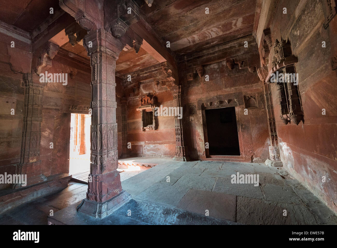 Die verlassenen sechzehnten Jahrhundert Stadt Fatehpur Sikri in Uttar Pradesh, Indien Stockfoto