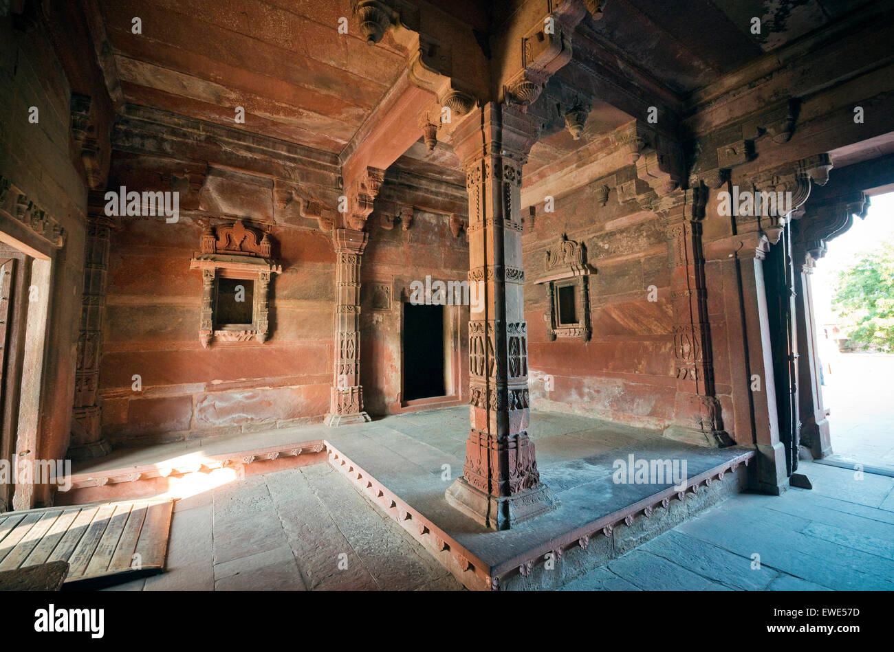 Die verlassenen sechzehnten Jahrhundert Stadt Fatehpur Sikri in Uttar Pradesh, Indien Stockfoto