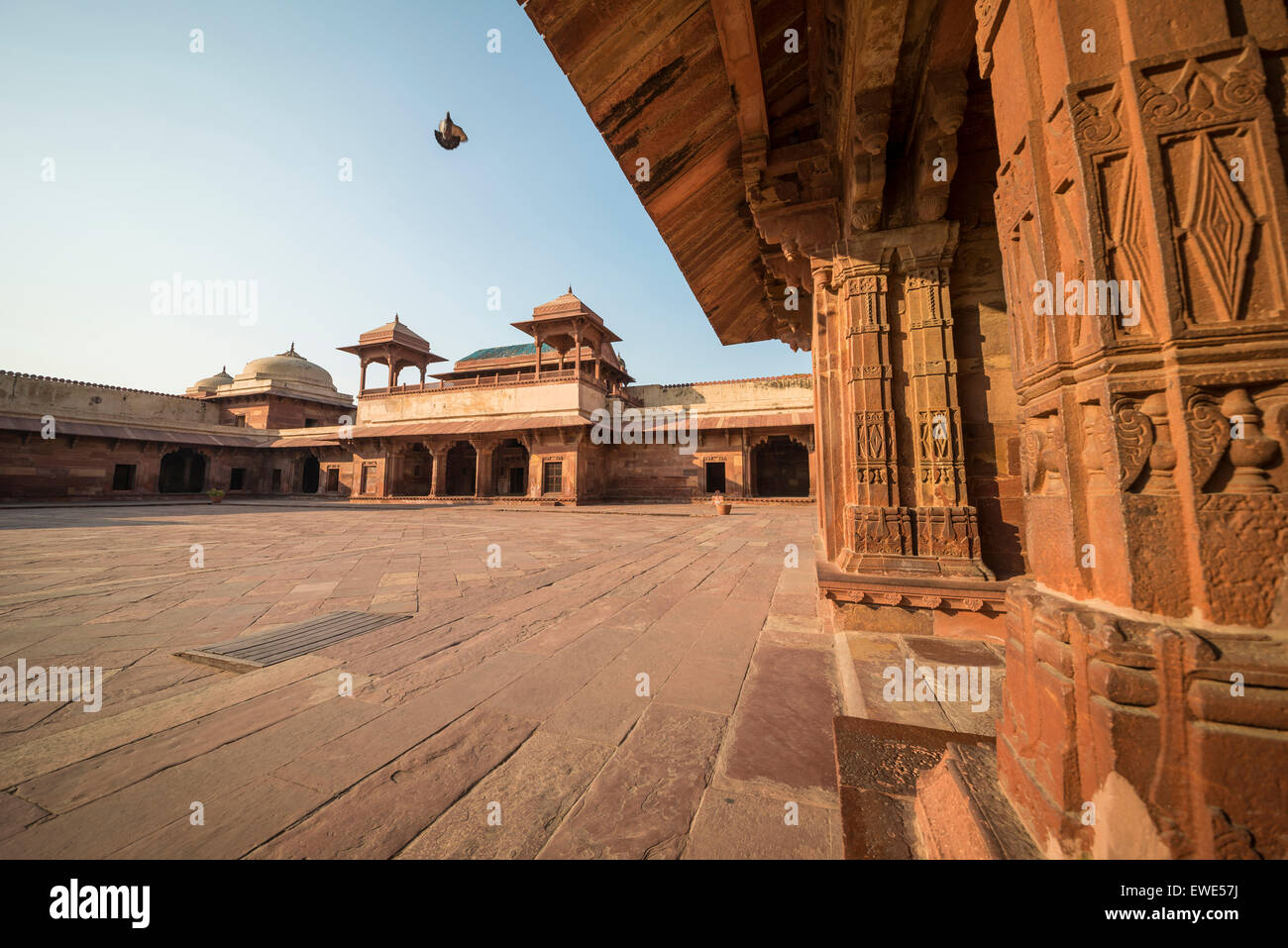 Die verlassenen sechzehnten Jahrhundert Stadt Fatehpur Sikri in Uttar Pradesh, Indien Stockfoto
