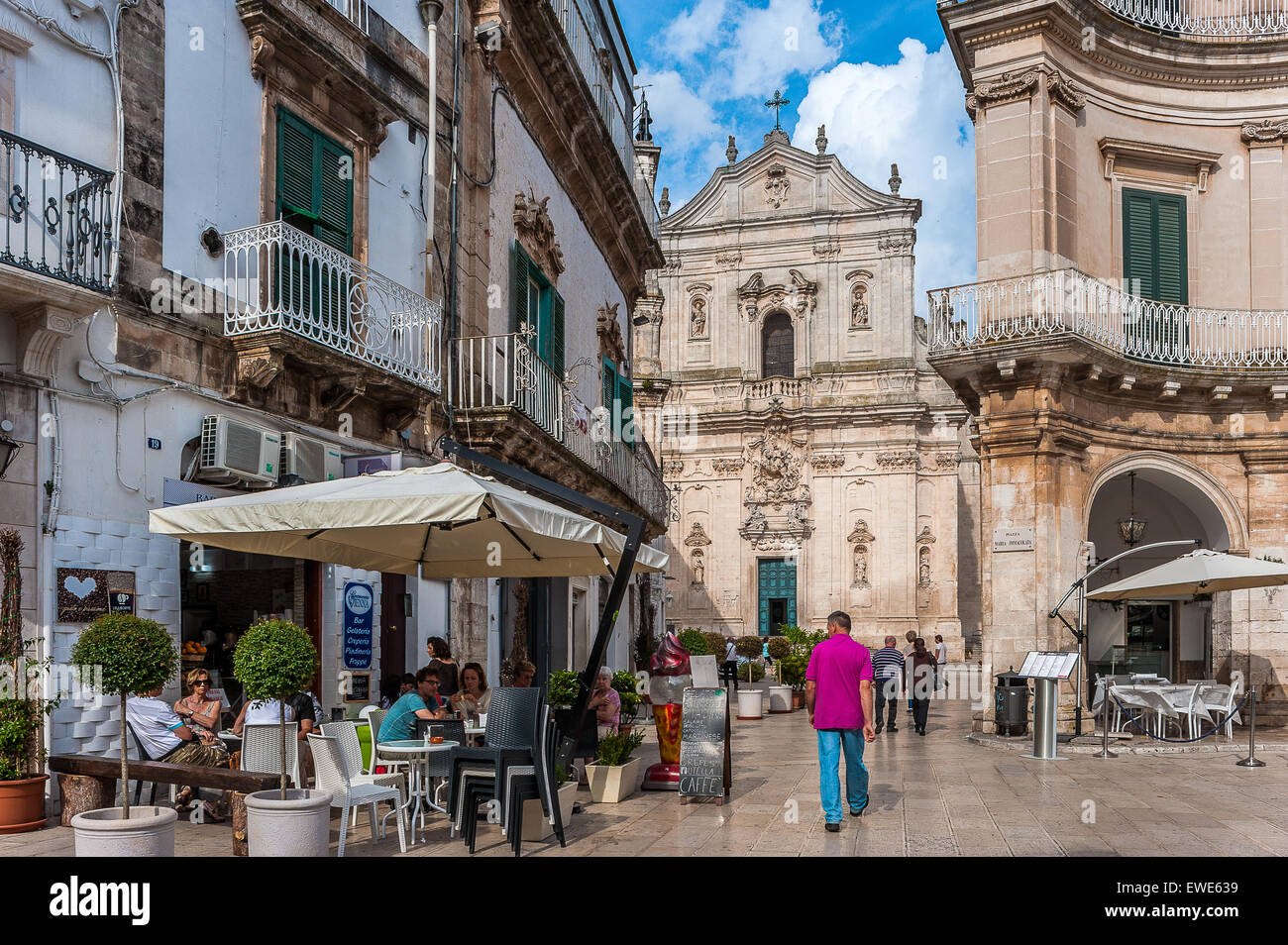 Italien Apulien Valle d ' Itria Martina Franca S Martino Basilika Stockfoto
