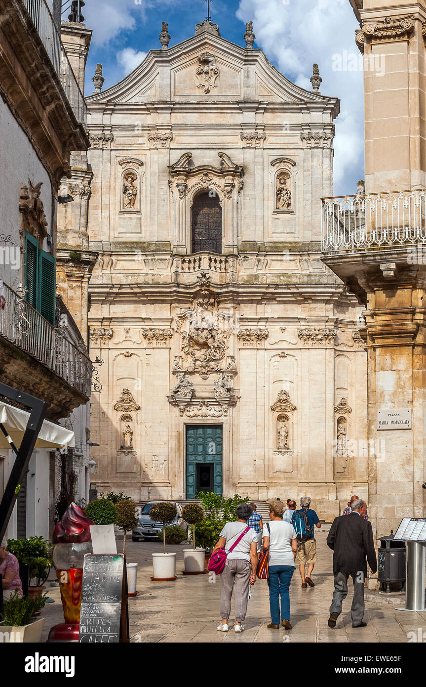 Italien Apulien Valle d ' Itria Martina Franca S. Martino Basilika Stockfoto
