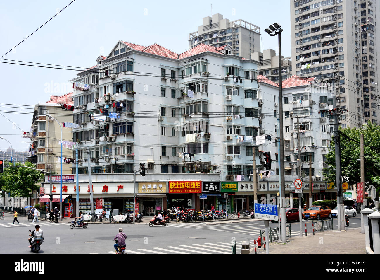 Fuxing Straße alte Shanghai Straße Markt der französischen Konzession Sonderwirtschaftszone und Xuhui District China Stockfoto