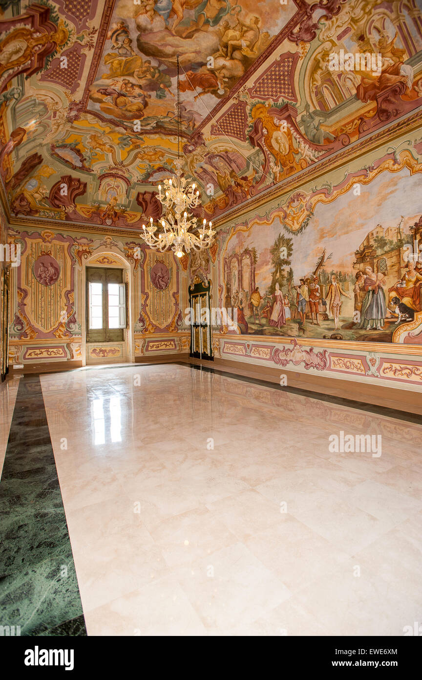 Apulien Valle D'Itria Martina Franca Ducal Palast - die Zimmer von arcadia Stockfoto