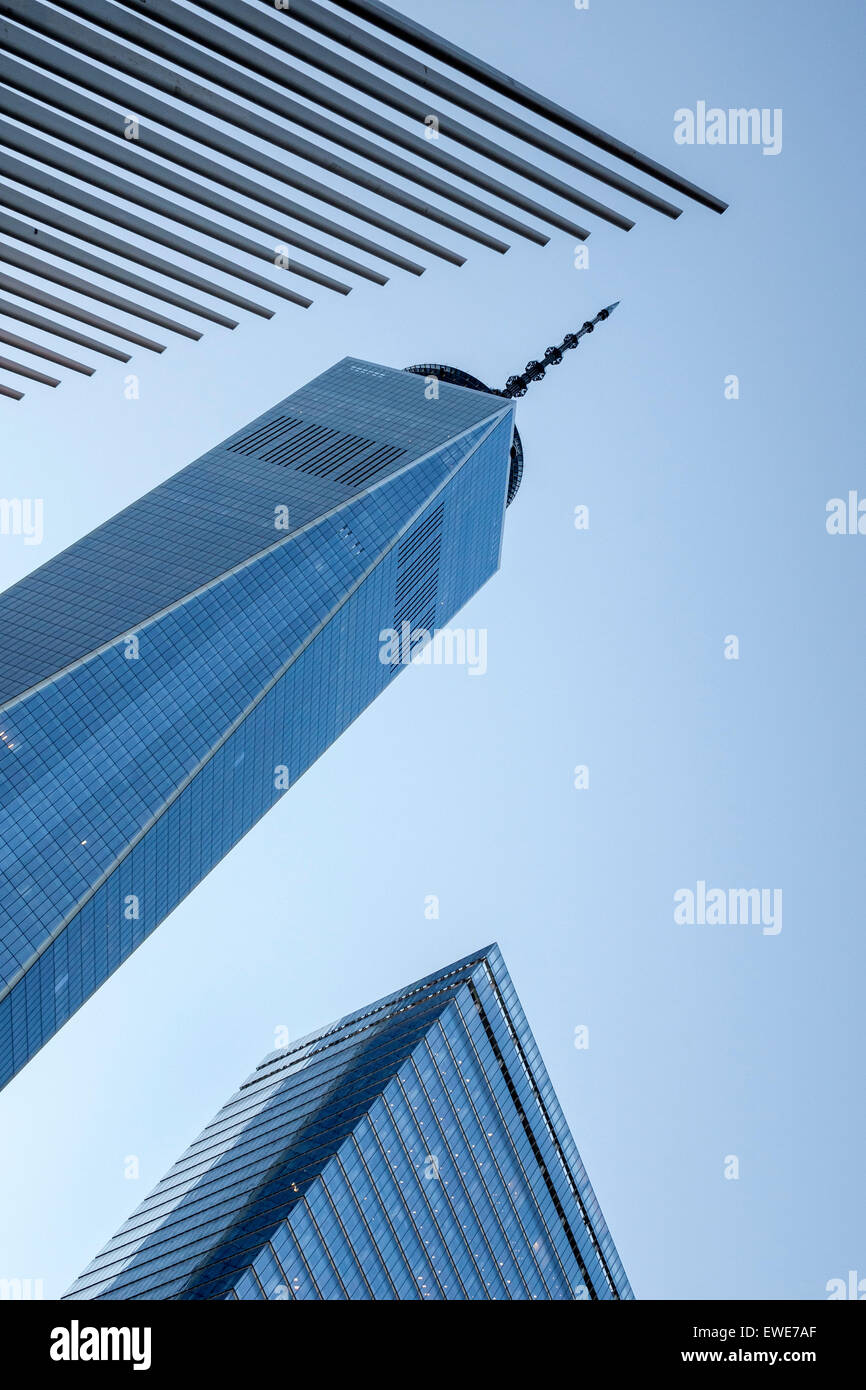 New York City, NY NYC, Manhattan, Lower, Financial District, World Trade Center, WTC Transportation Hub, im Neubau, Gelände, PATH Train Statio Stockfoto