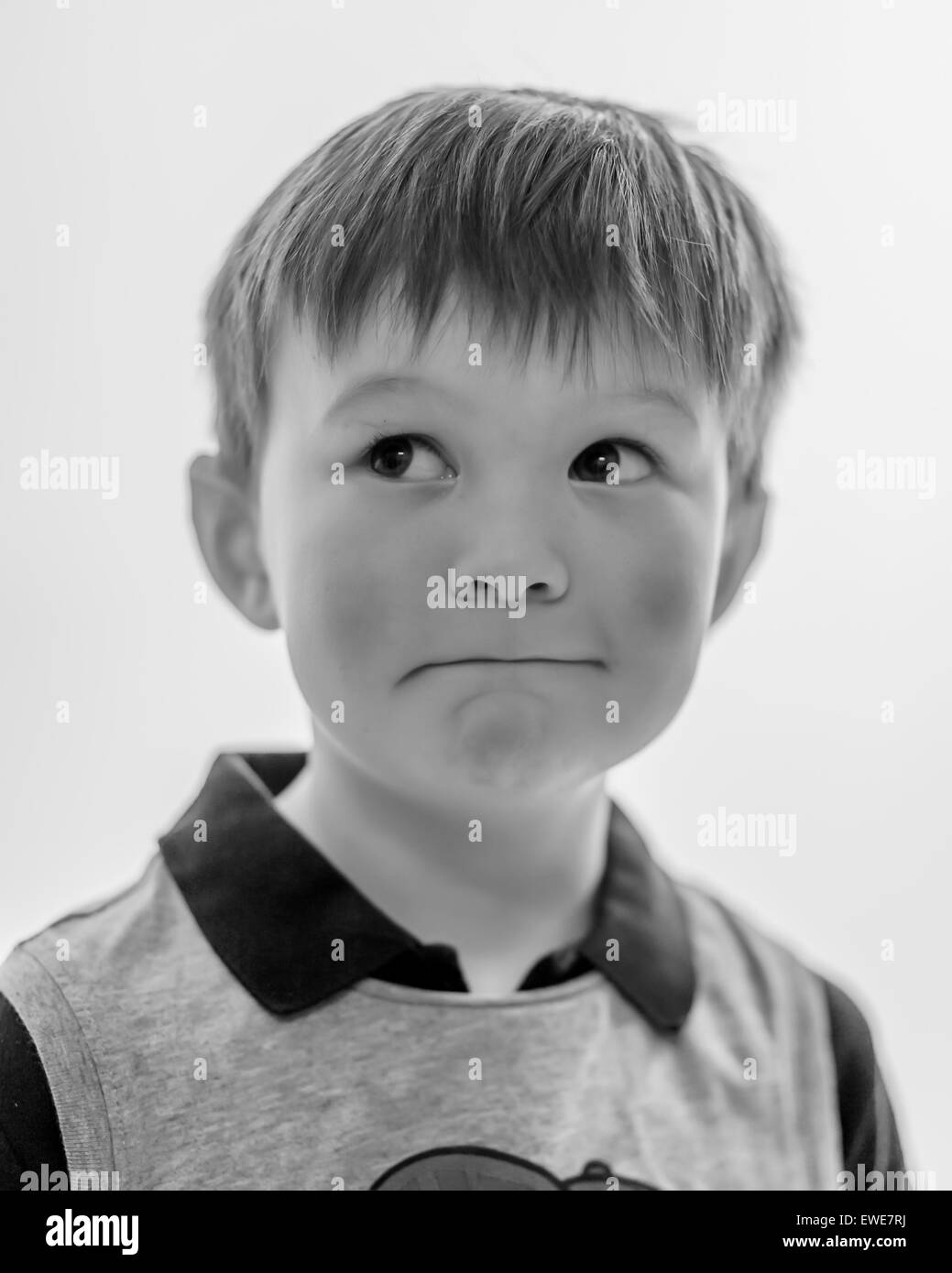 Porträt von 5 Jahre alten isländischen Boy, Island Stockfoto