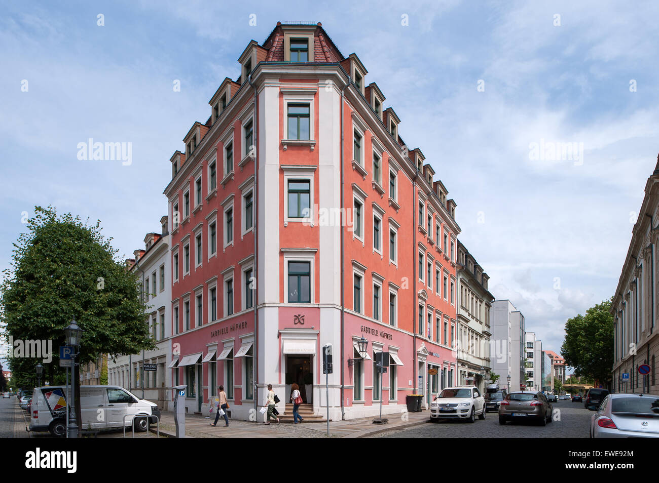 Dresden, Deutschland, renovierte Wohnung Häuser auf dem Königsweg Stockfoto