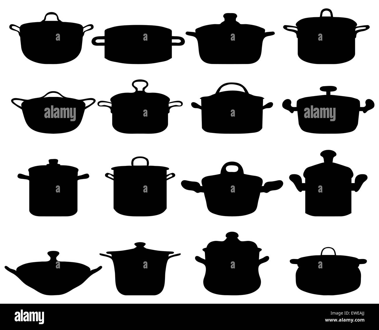 Töpfe und Pfannen Stockfoto