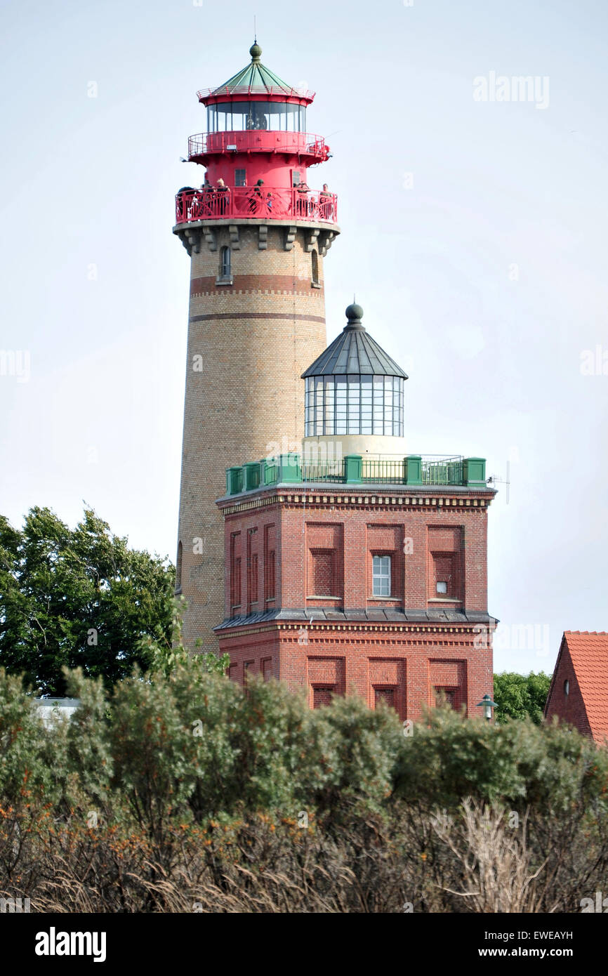 Putgarten, Deutschland, neuer Leuchtturm und Schinkel Turm am Kap Arkona Stockfoto