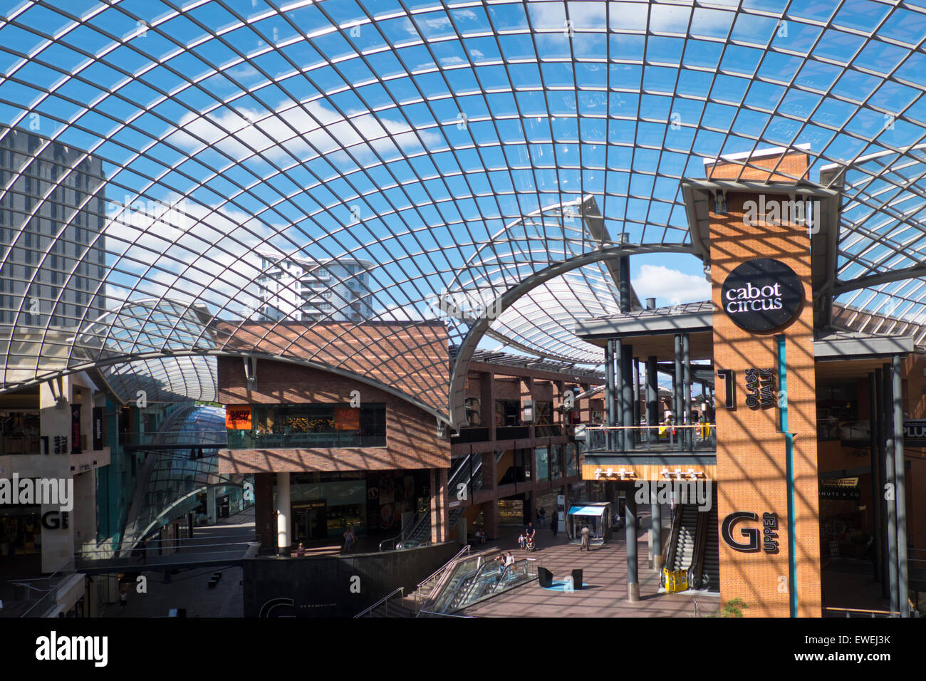Bristol City Center Cabot Circus Shopping Mall Stockfoto