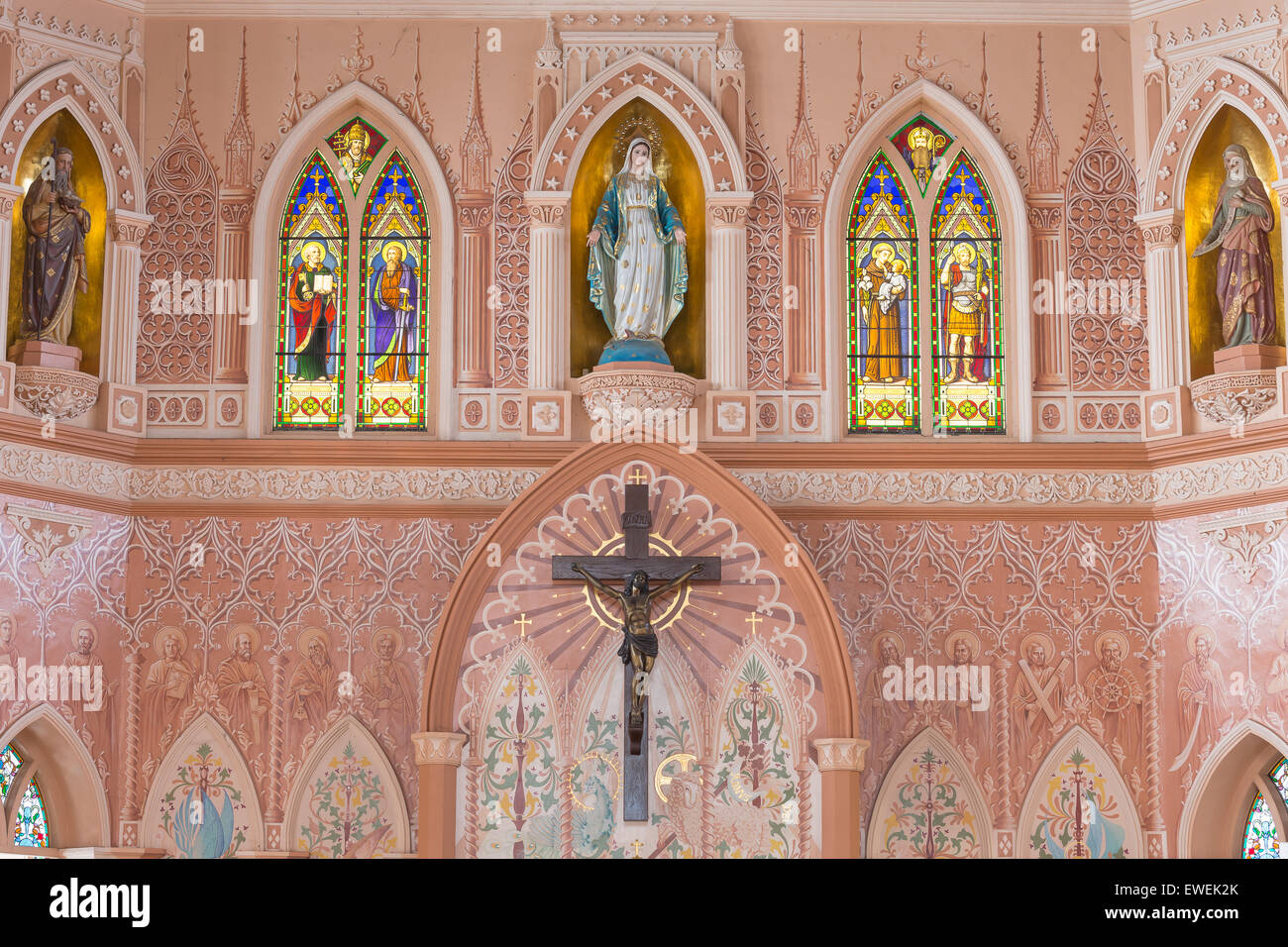 auf Seite der römisch-katholischen Diözese oder die Kathedrale der Unbefleckten Empfängnis, Chanthaburi, Thailand. Stockfoto