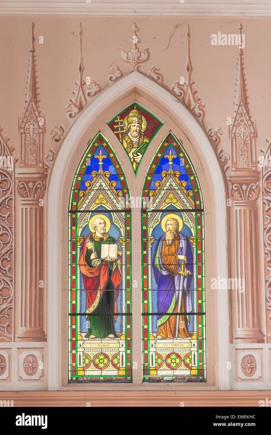 Auf Seite der römisch-katholischen Diözese oder die Kathedrale der Unbefleckten Empfängnis, Chanthaburi, Thailand. Stockfoto