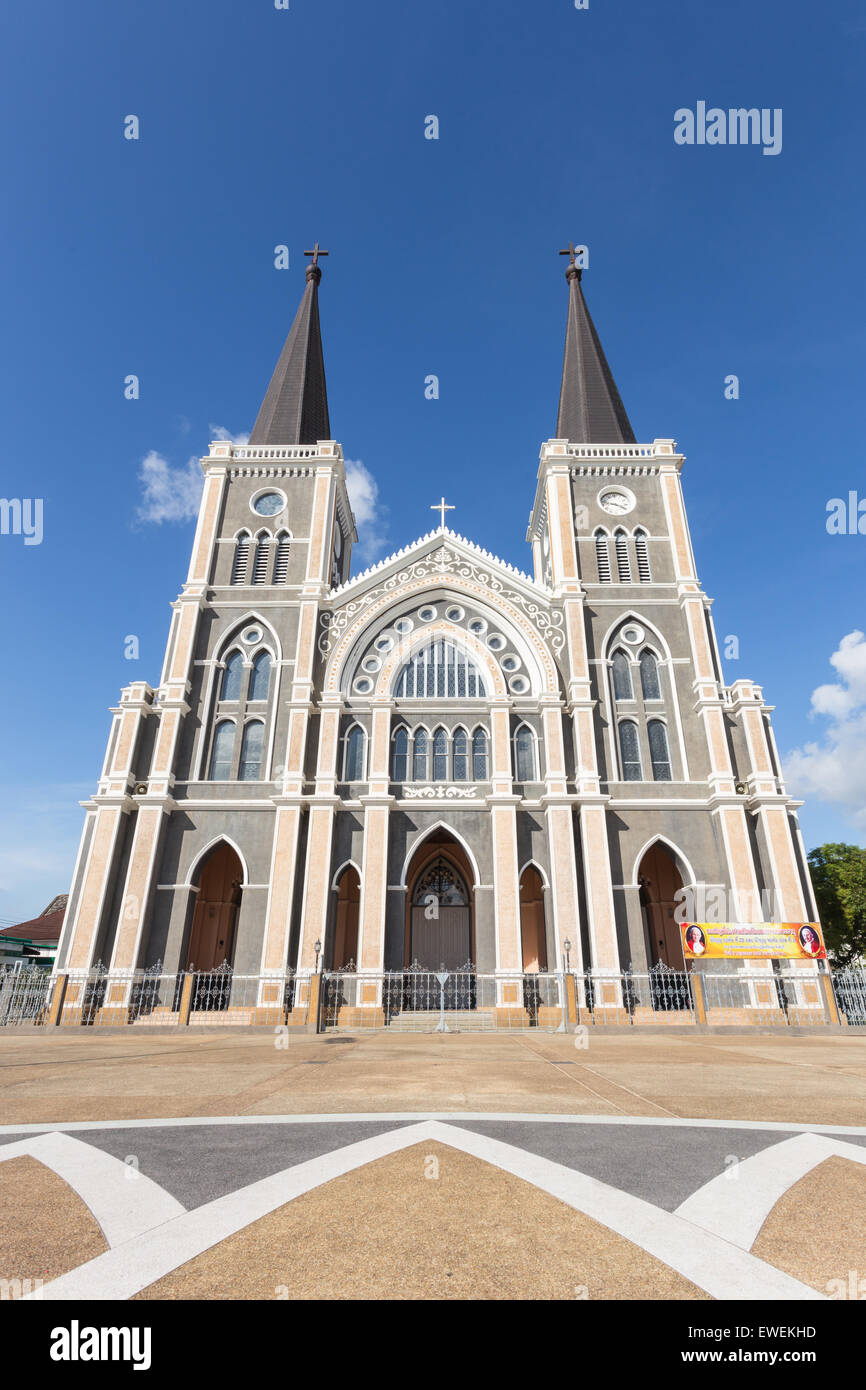 Römisch-katholische Diözese oder die Kathedrale der Unbefleckten Empfängnis, Chanthaburi, Thailand. Stockfoto