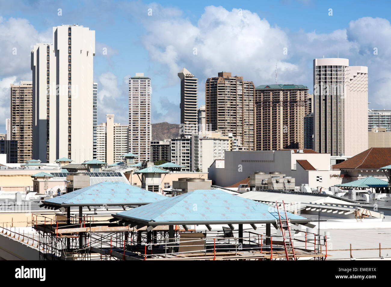 Honolulu, Hawaii. 19. Juni 2015. Hochhäuser in Honolulu, Oahu, Hawaii. Stockfoto