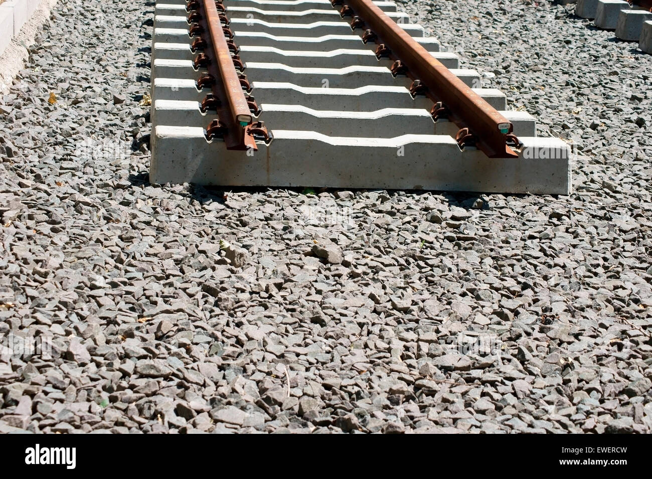 Bahnbau Stockfoto
