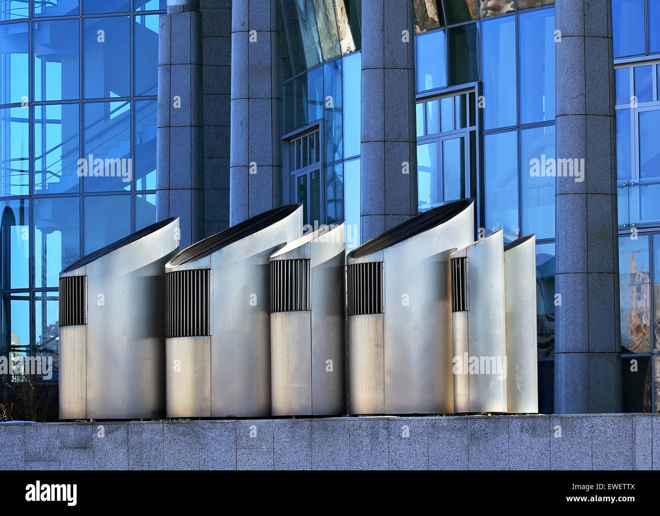 Moderne Gebäude Belüftung-eine andere Unterstützungssysteme l Stockfoto