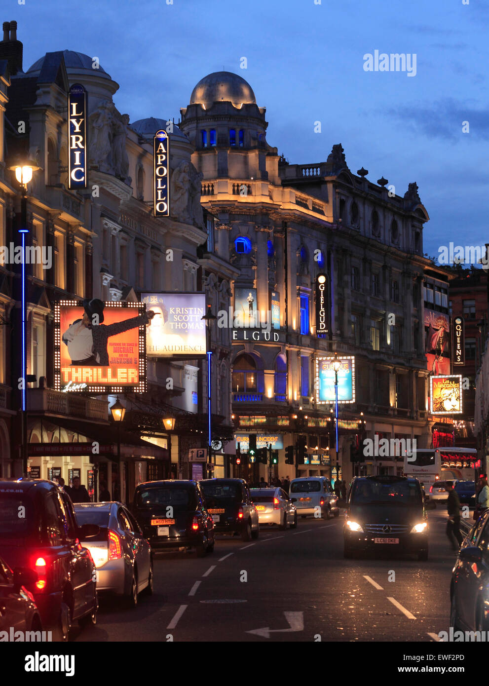 Shaftesbury Avenue Theater im Londoner West End. Stockfoto