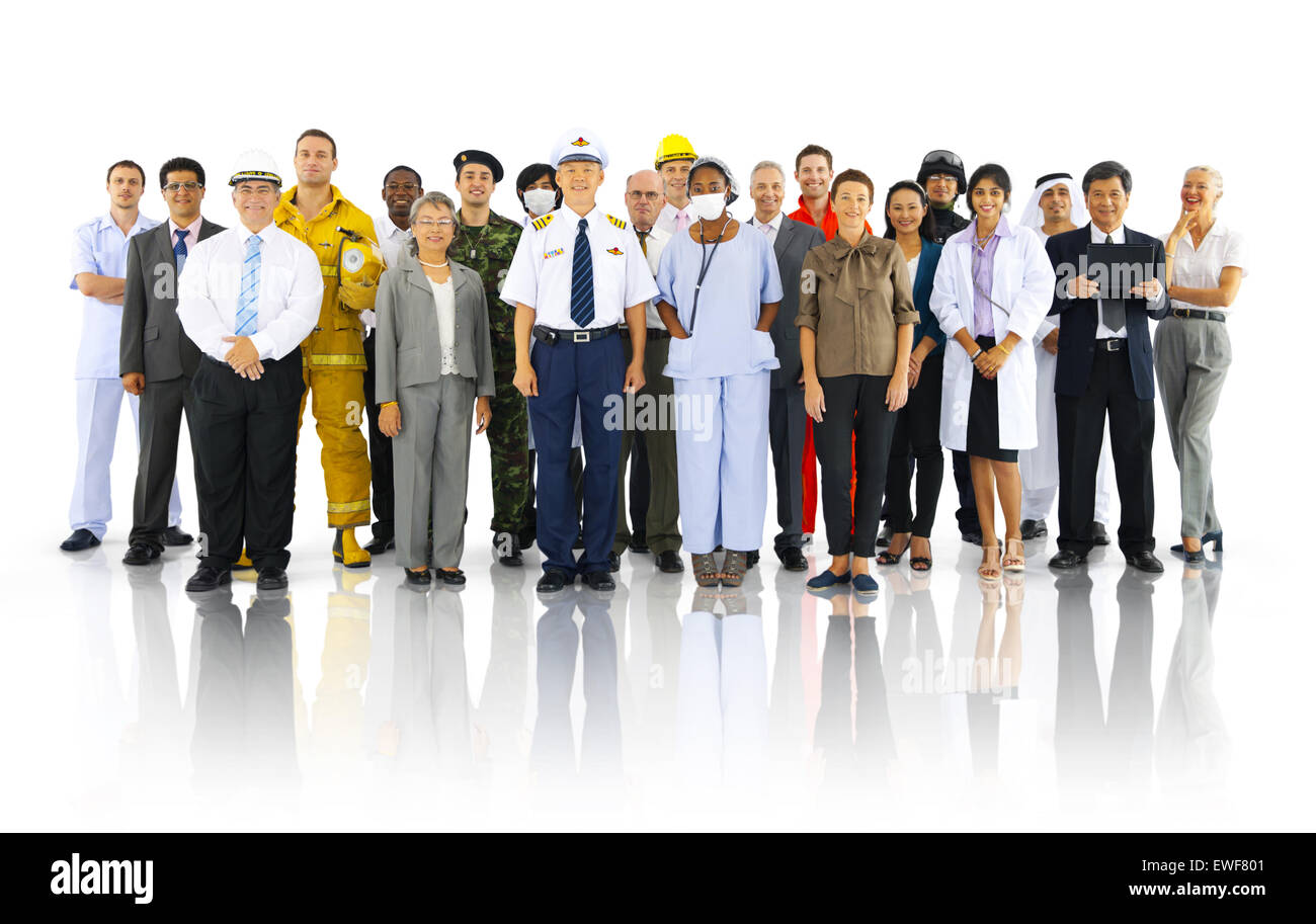 Vielfältige ethnische Karriere Job Beruf People Team Stockfoto