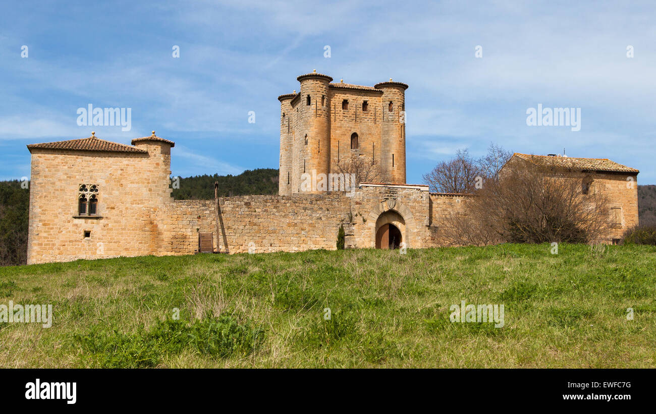 Schloss Arques, Aude, Languedoc-Roussillon, Frankreich. Stockfoto