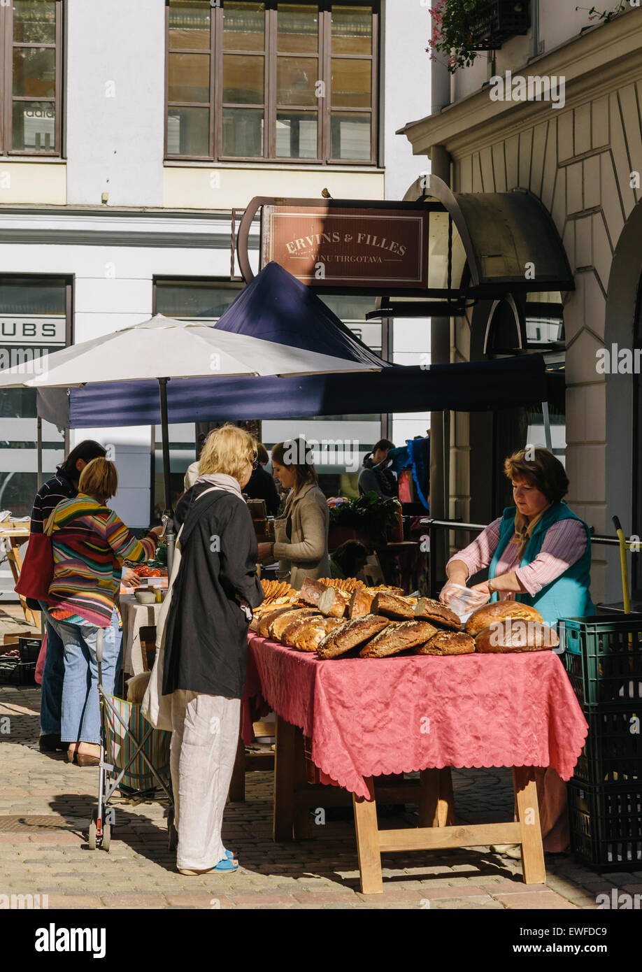 Bauern Markt, Bergs Basar, Riga Lettland Stockfoto