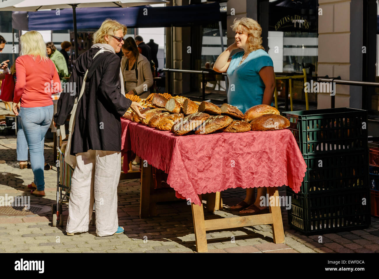Bauern Markt, Bergs Basar, Riga Lettland Stockfoto