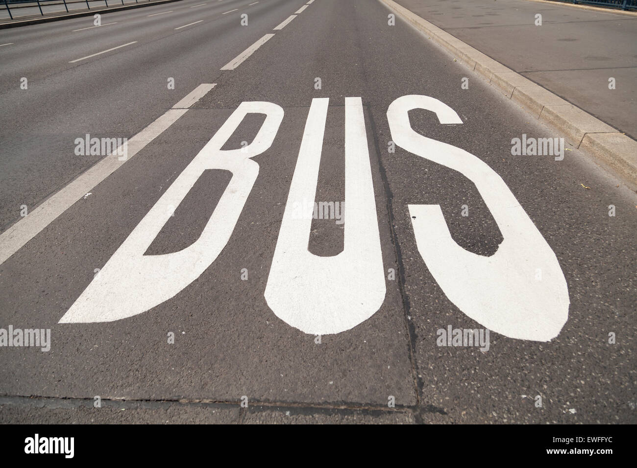 Busspur Stockfoto