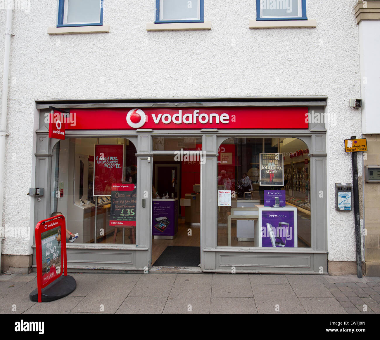 Vodafone Shop High Street-Store Kendal Stockfoto