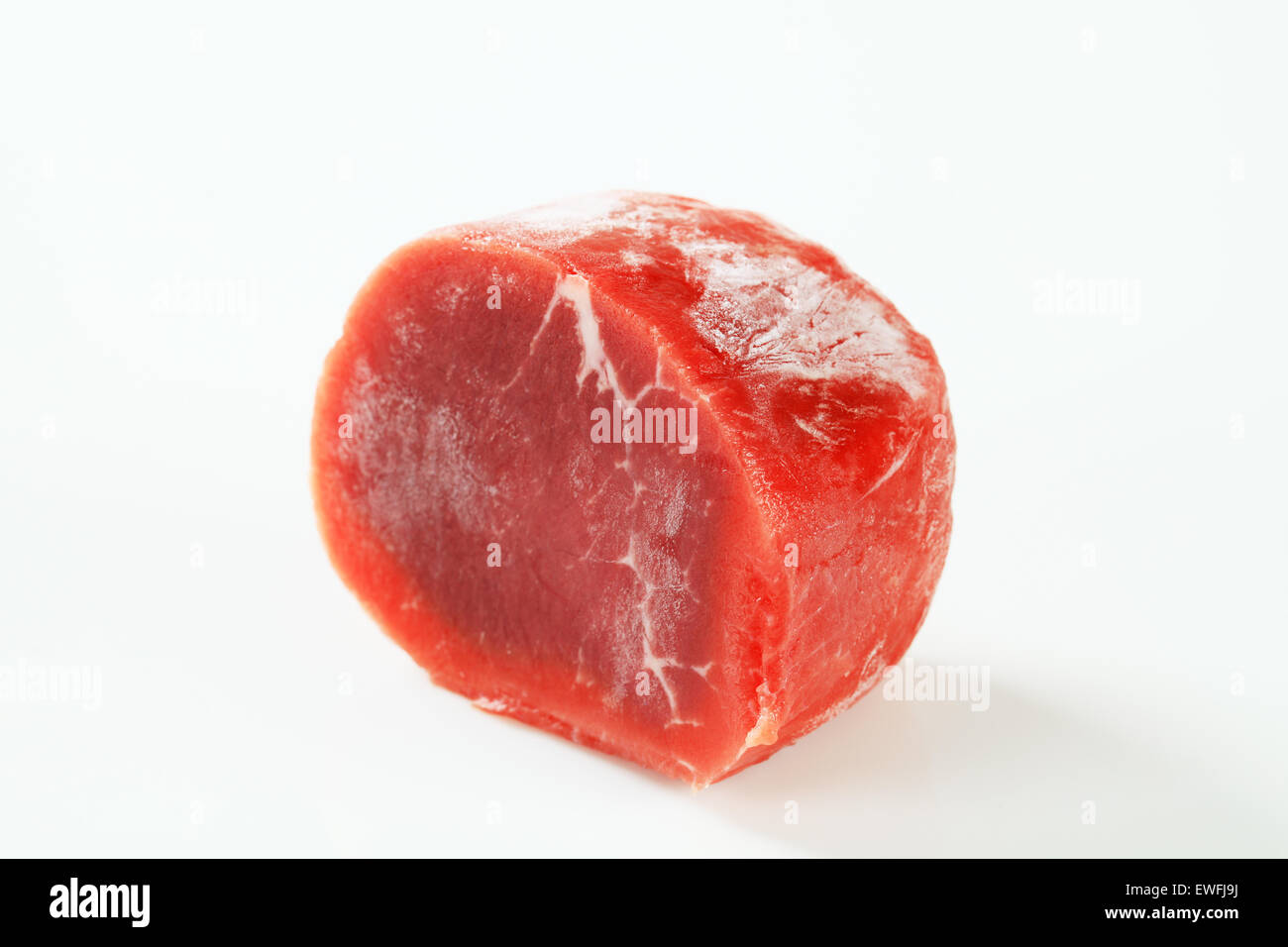 Studioaufnahme frisches Rindfleisch Auge Filet Stockfoto