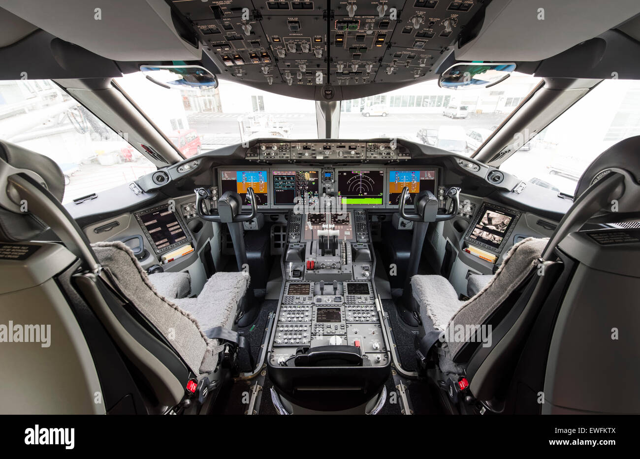 Interior Boeing 787 Dreamliner Stockfotos Interior Boeing