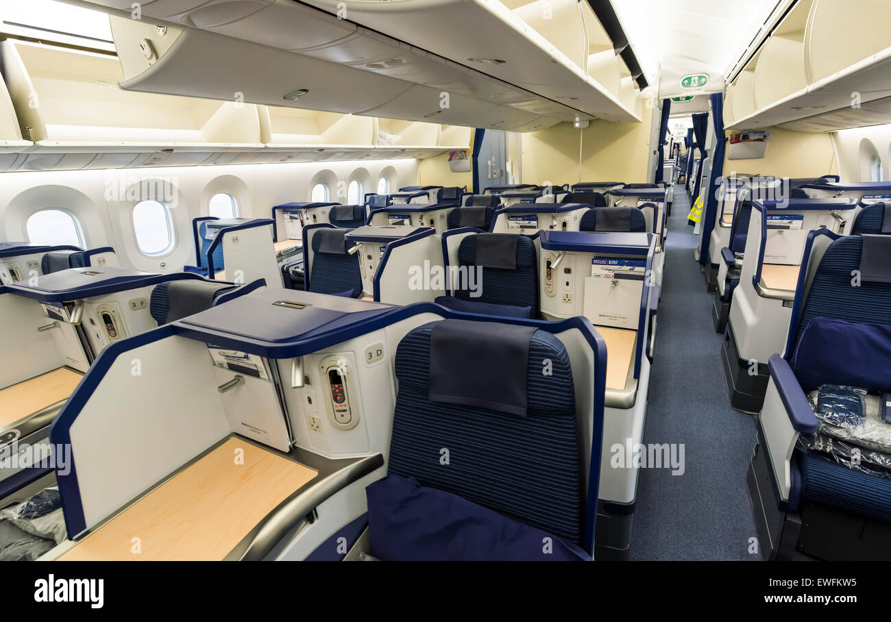 Businessclass Sitze Innerhalb Einer Boeing 787 9 Dreamliner