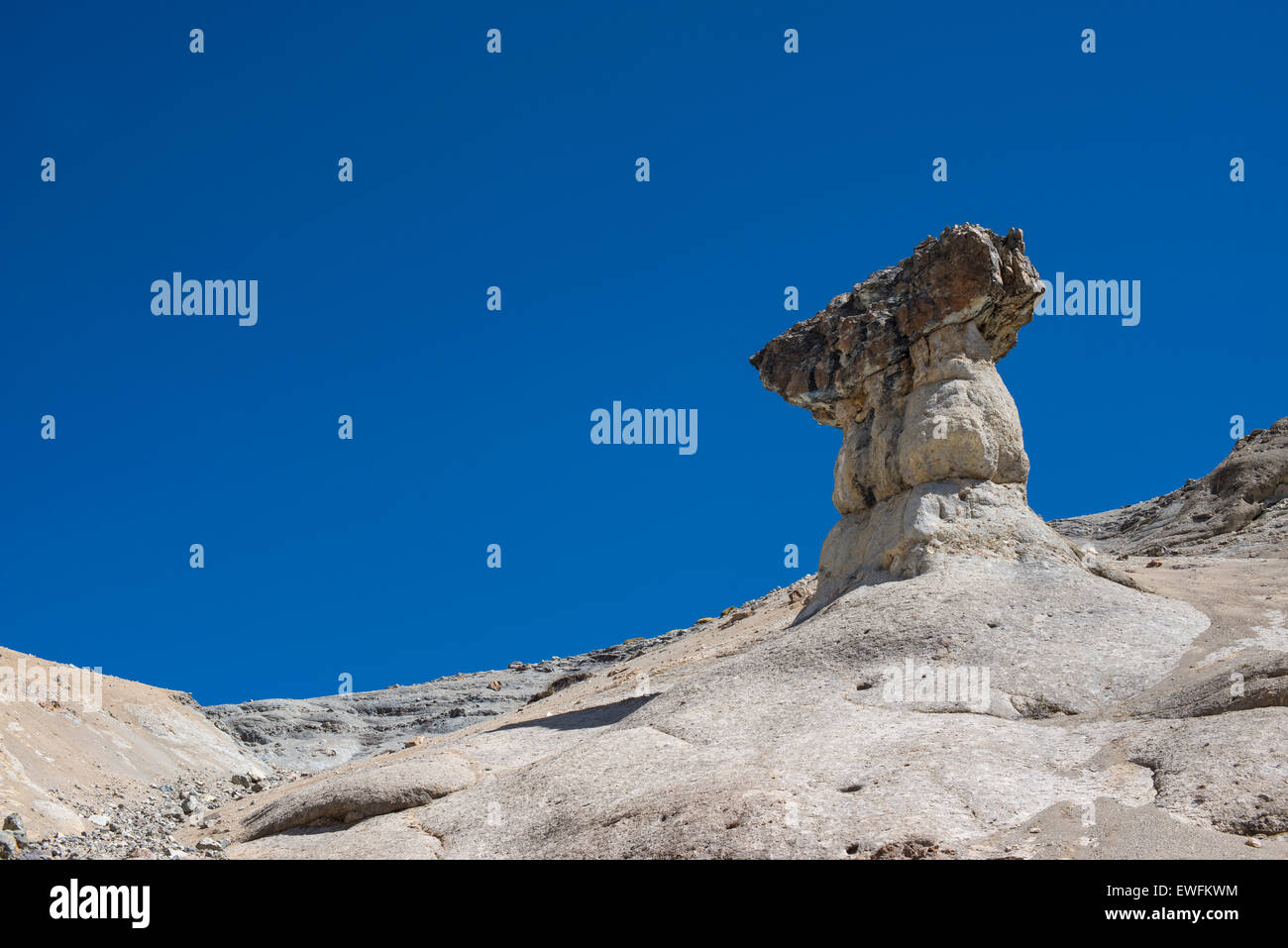 Rock-Formation, verursacht durch Erosion, Cordillera Huayhuash Gebirge, Anden, Nord-Peru, Peru Stockfoto
